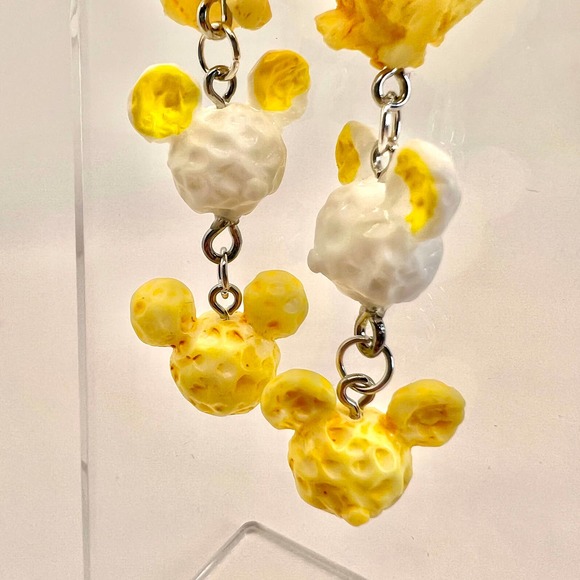 Mickey Popcorn Chain Earrings - Mickey Mouse Earrings - Popcorn Earrings - Picture 6 of 11
